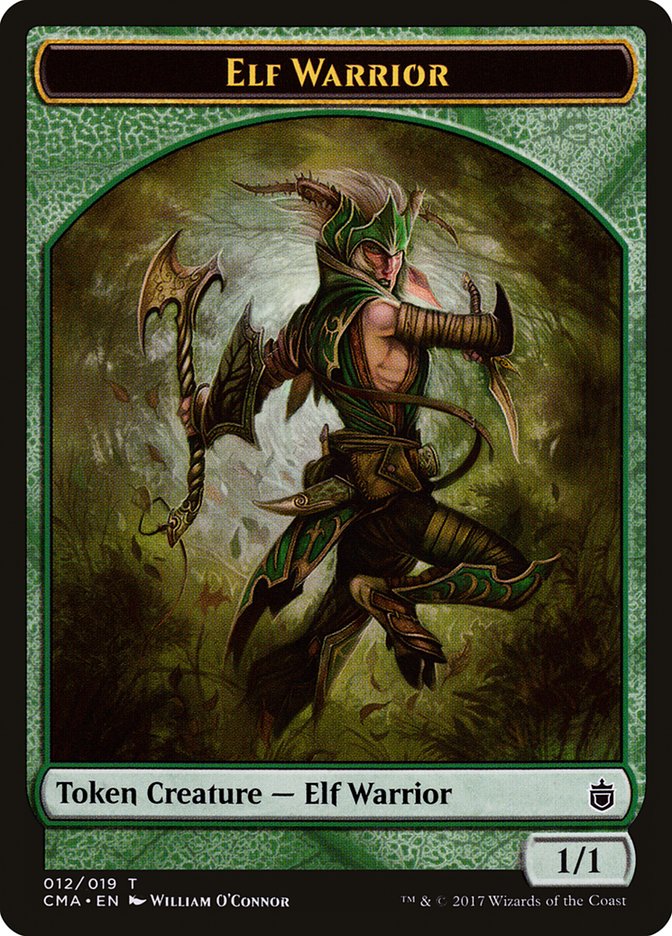 Elf Warrior Token [Commander Anthology Tokens] | Jomio and Rueliete's Cards and Comics