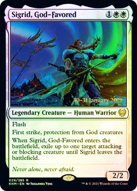 Sigrid, God-Favored [Kaldheim Prerelease Promos] | Jomio and Rueliete's Cards and Comics