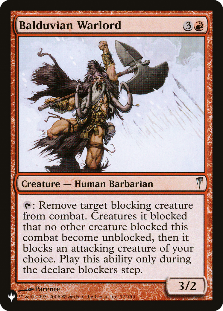 Balduvian Warlord [The List] | Jomio and Rueliete's Cards and Comics