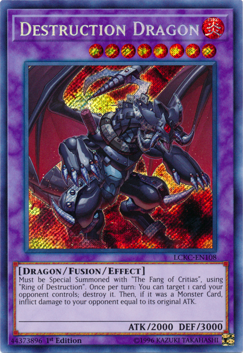Destruction Dragon [LCKC-EN108] Secret Rare | Jomio and Rueliete's Cards and Comics