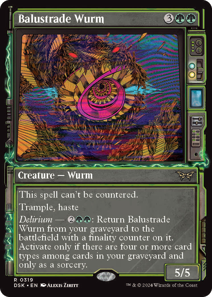 Balustrade Wurm (Showcase) [Duskmourn: House of Horror] | Jomio and Rueliete's Cards and Comics