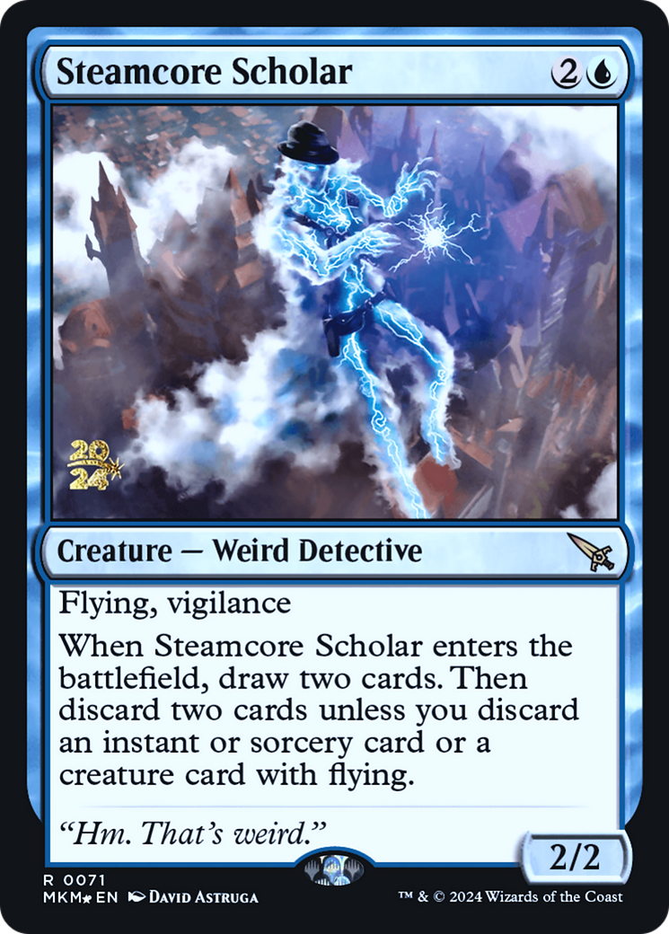 Steamcore Scholar [Murders at Karlov Manor Prerelease Promos] | Jomio and Rueliete's Cards and Comics
