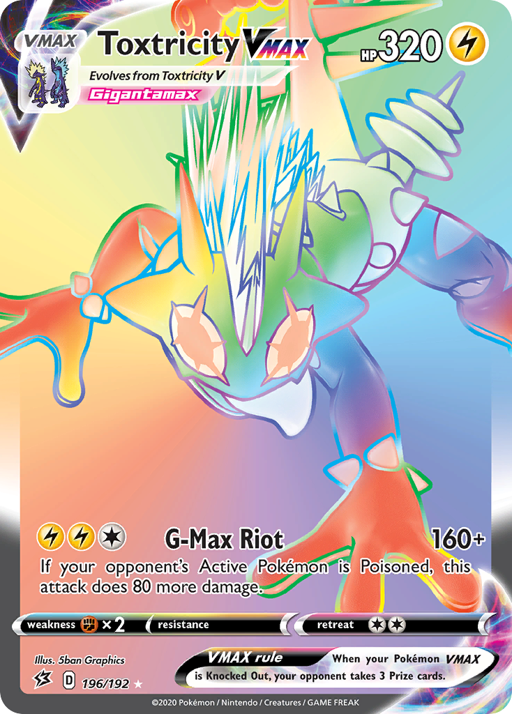 Toxtricity VMAX (196/192) [Sword & Shield: Rebel Clash] | Jomio and Rueliete's Cards and Comics