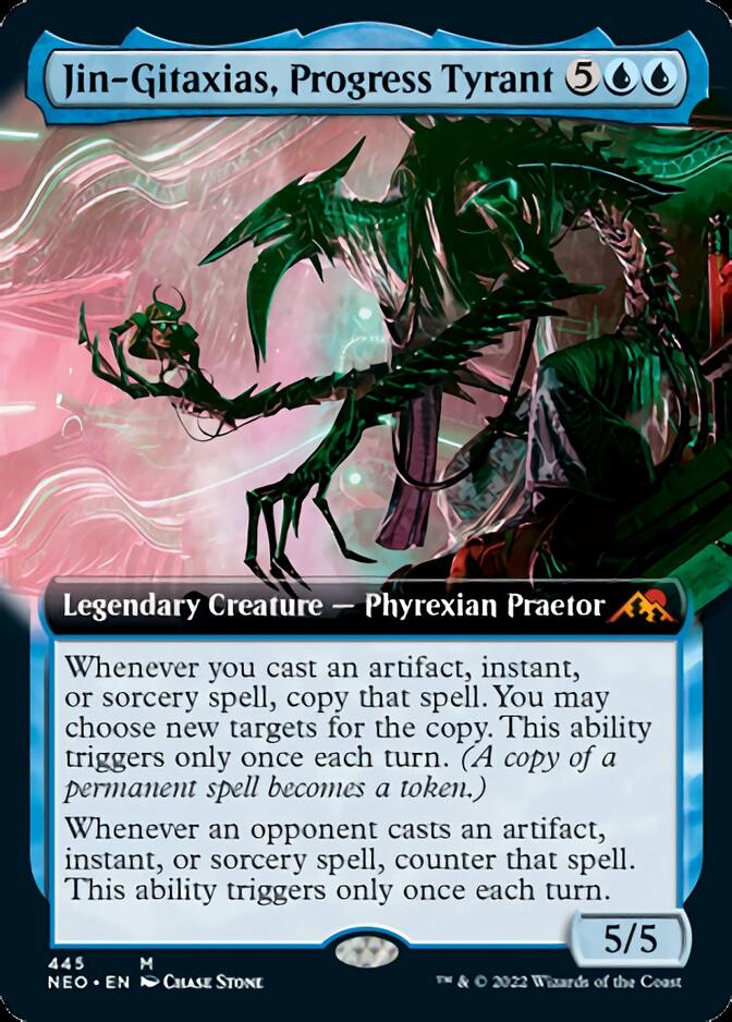 Jin-Gitaxias, Progress Tyrant (Extended Art) [Kamigawa: Neon Dynasty] | Jomio and Rueliete's Cards and Comics