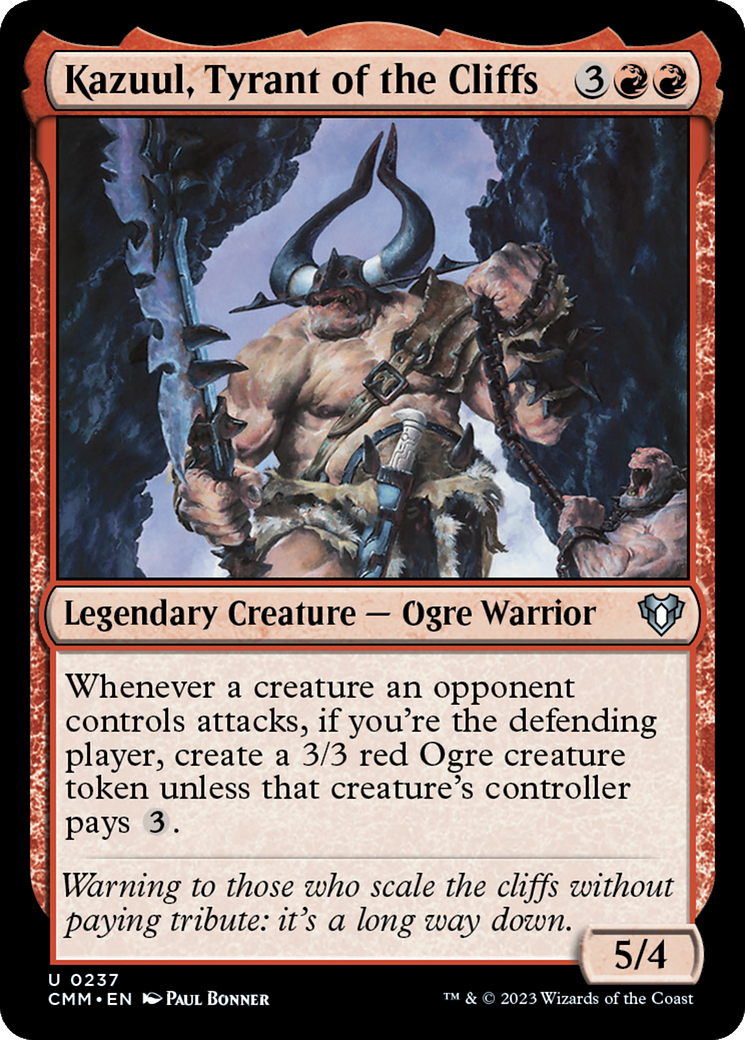 Kazuul, Tyrant of the Cliffs [Commander Masters] | Jomio and Rueliete's Cards and Comics