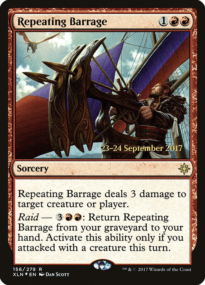 Repeating Barrage [Ixalan Prerelease Promos] | Jomio and Rueliete's Cards and Comics