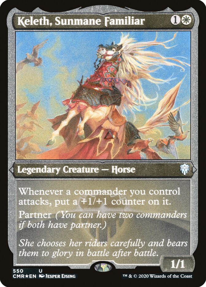 Keleth, Sunmane Familiar (Etched) [Commander Legends] | Jomio and Rueliete's Cards and Comics