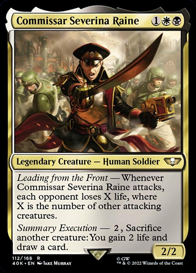 Commissar Severina Raine (Surge Foil) [Warhammer 40,000] | Jomio and Rueliete's Cards and Comics