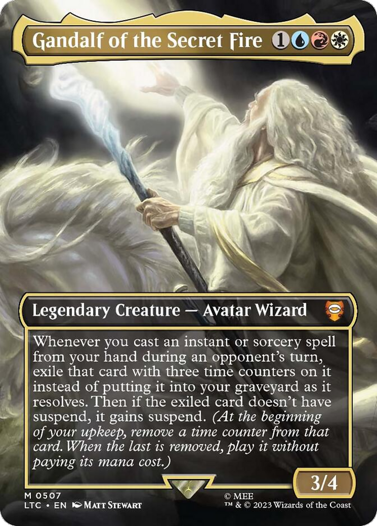 Gandalf of the Secret Fire (Borderless) [The Lord of the Rings: Tales of Middle-Earth Commander] | Jomio and Rueliete's Cards and Comics