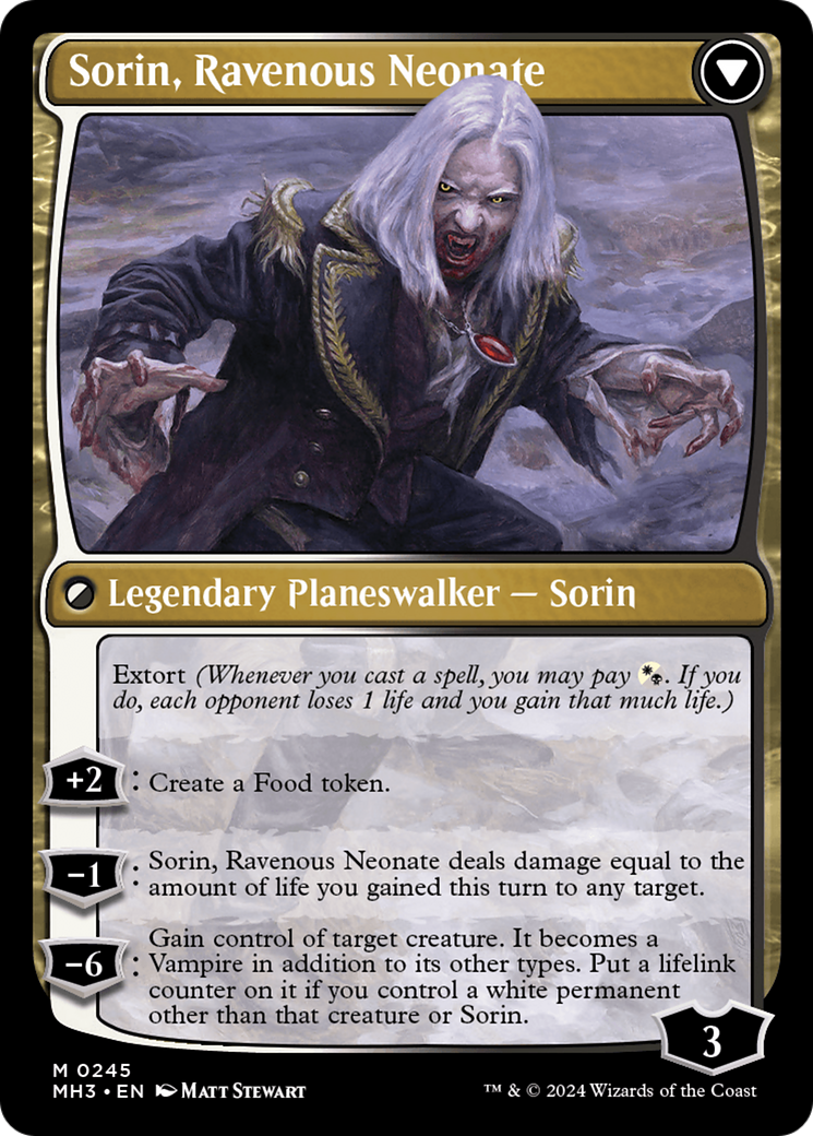 Sorin of House Markov // Sorin, Ravenous Neonate [Modern Horizons 3] | Jomio and Rueliete's Cards and Comics