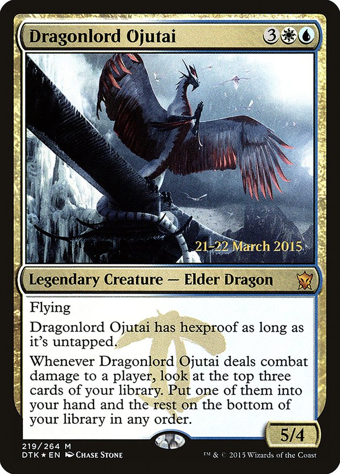 Dragonlord Ojutai [Dragons of Tarkir Prerelease Promos] | Jomio and Rueliete's Cards and Comics