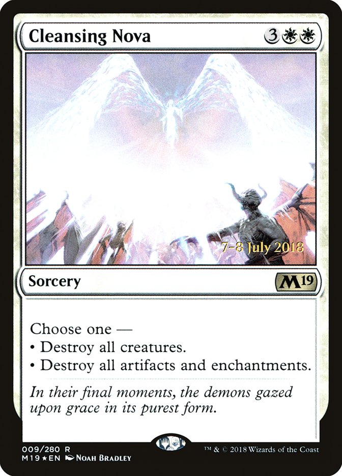 Cleansing Nova [Core Set 2019 Prerelease Promos] | Jomio and Rueliete's Cards and Comics
