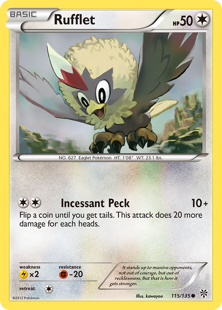 Rufflet (115/135) [Black & White: Plasma Storm] | Jomio and Rueliete's Cards and Comics