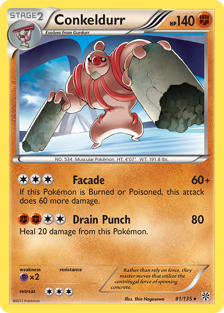 Conkeldurr (81/135) [Black & White: Plasma Storm] | Jomio and Rueliete's Cards and Comics