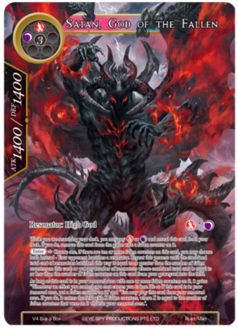 Satan, God of the Fallen (V4 Buy a Box) [Promo Cards] | Jomio and Rueliete's Cards and Comics