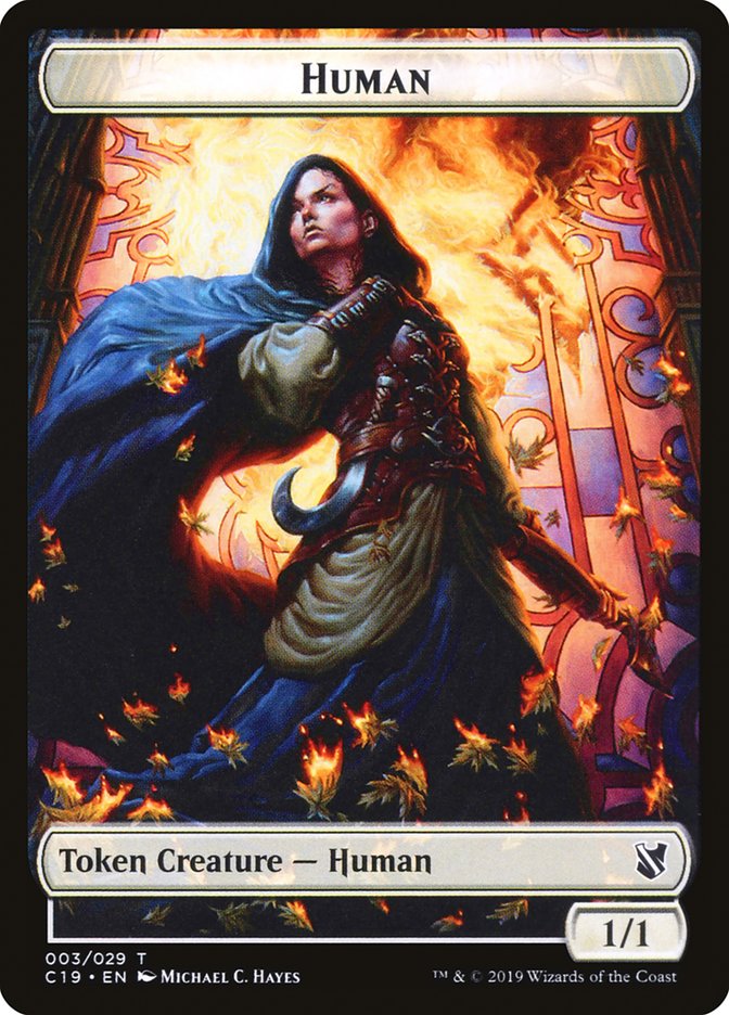 Drake // Human Double-Sided Token [Commander 2019 Tokens] | Jomio and Rueliete's Cards and Comics