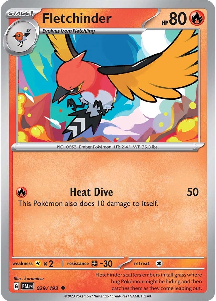 Fletchinder (029/193) [Scarlet & Violet: Paldea Evolved] | Jomio and Rueliete's Cards and Comics