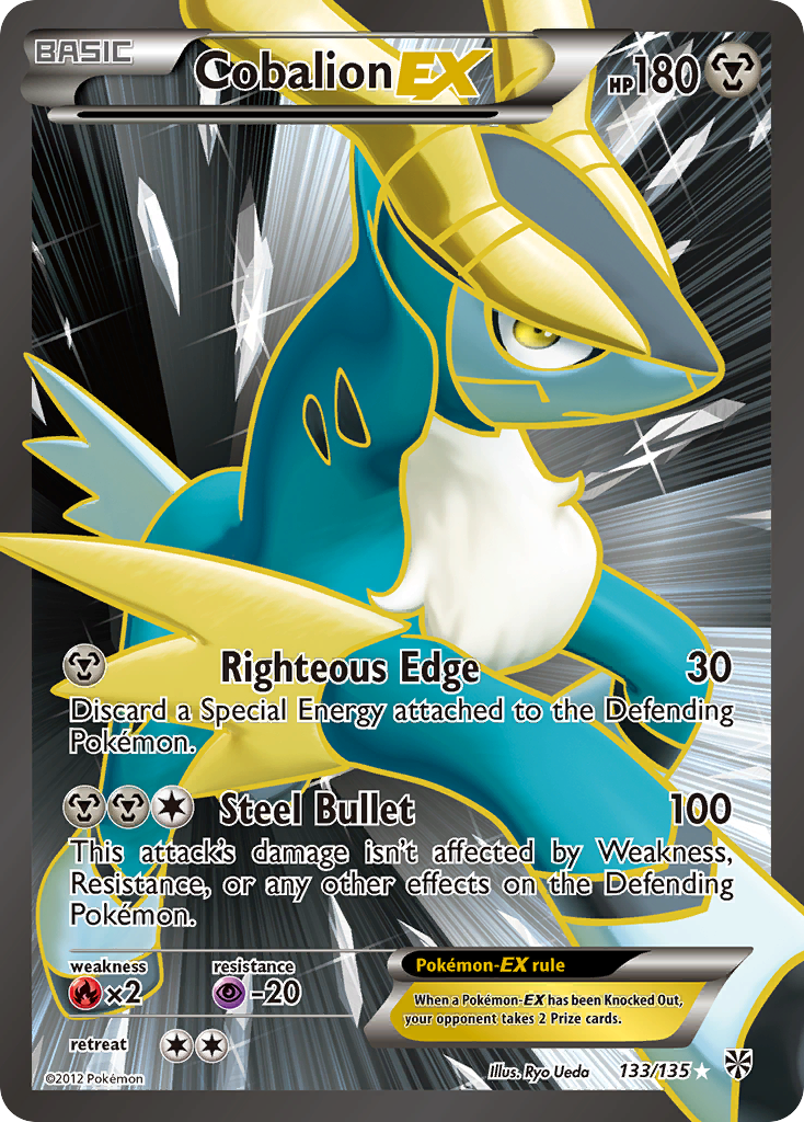 Cobalion EX (133/135) [Black & White: Plasma Storm] | Jomio and Rueliete's Cards and Comics
