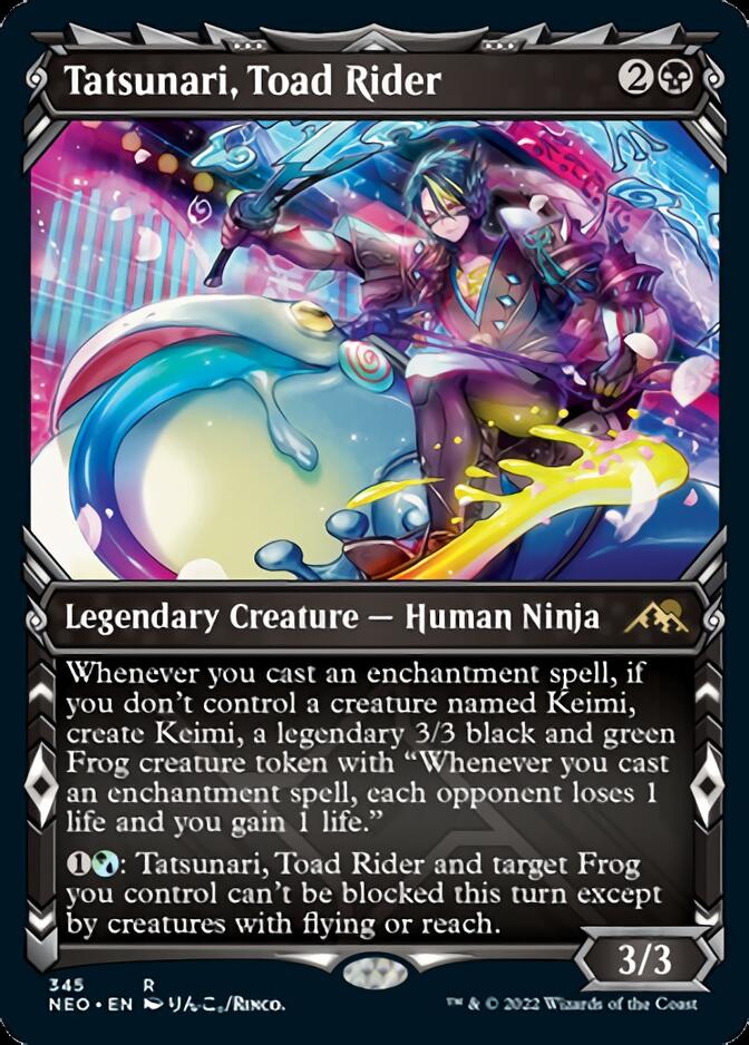 Tatsunari, Toad Rider (Showcase Ninja) [Kamigawa: Neon Dynasty] | Jomio and Rueliete's Cards and Comics