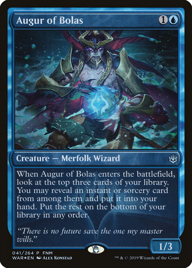 Augur of Bolas (FNM) [War of the Spark Promos] | Jomio and Rueliete's Cards and Comics