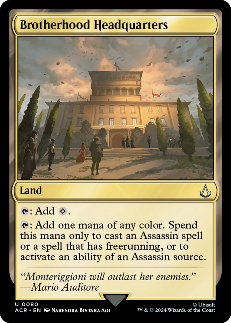 Brotherhood Headquarters [Assassin's Creed] | Jomio and Rueliete's Cards and Comics