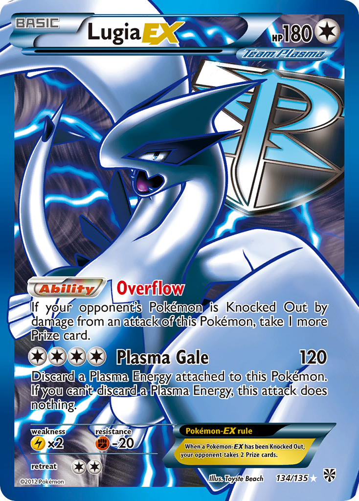 Lugia EX (134/135) [Black & White: Plasma Storm] | Jomio and Rueliete's Cards and Comics