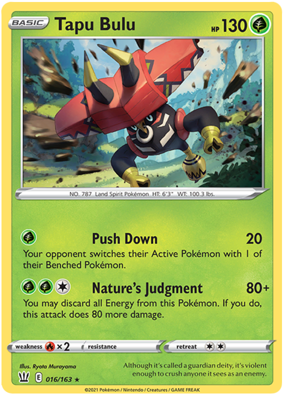 Tapu Bulu (016/163) [Sword & Shield: Battle Styles] | Jomio and Rueliete's Cards and Comics