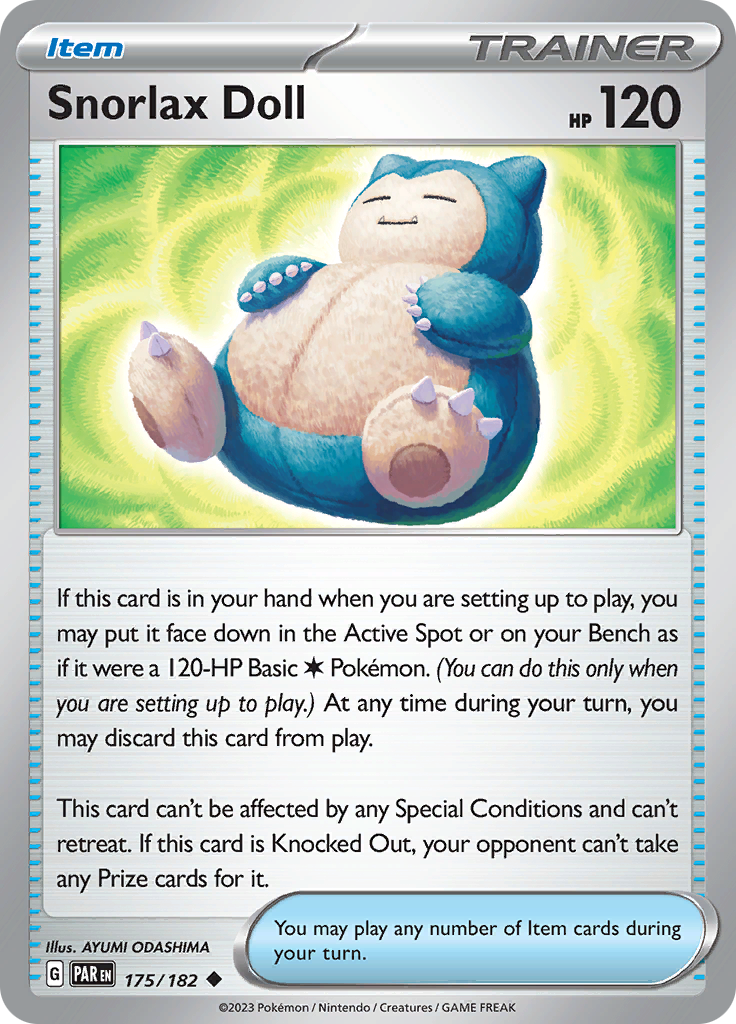 Snorlax Doll (175/182) [Scarlet & Violet: Paradox Rift] | Jomio and Rueliete's Cards and Comics