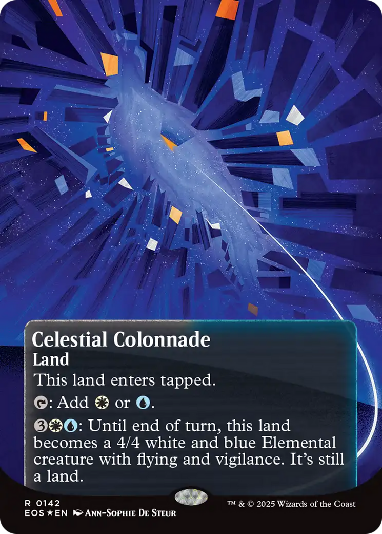 Celestial Colonnade (0142) (Borderless) (Galaxy Foil) [Edge of Eternities: Stellar Sights] | Jomio and Rueliete's Cards and Comics