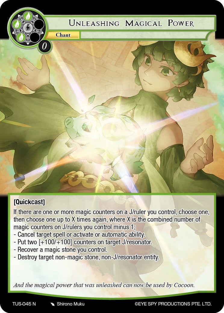 Unleashing Magical Power (TUS-045 N) [The Underworld of Secrets] | Jomio and Rueliete's Cards and Comics