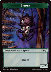 Spider // Manifest Double-Sided Token [Duskmourn: House of Horror Tokens] | Jomio and Rueliete's Cards and Comics