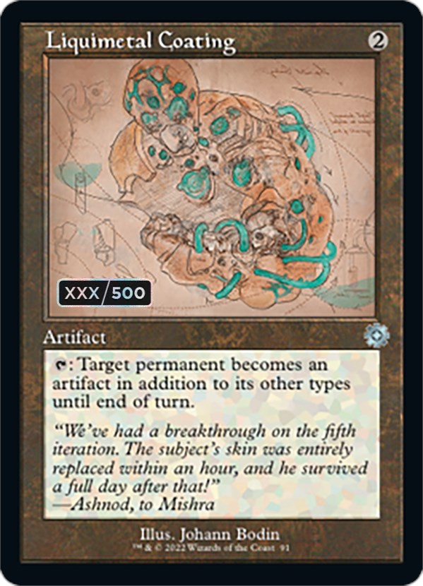 Liquimetal Coating (Retro Schematic) (Serialized) [The Brothers' War Retro Artifacts] | Jomio and Rueliete's Cards and Comics