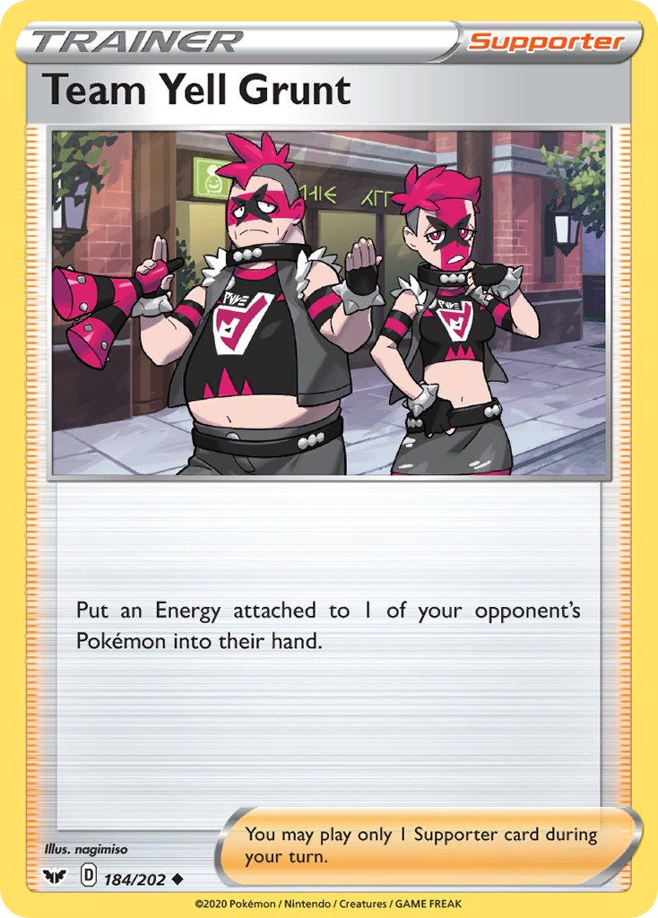 Team Yell Grunt (184/202) [Sword & Shield: Base Set] | Jomio and Rueliete's Cards and Comics