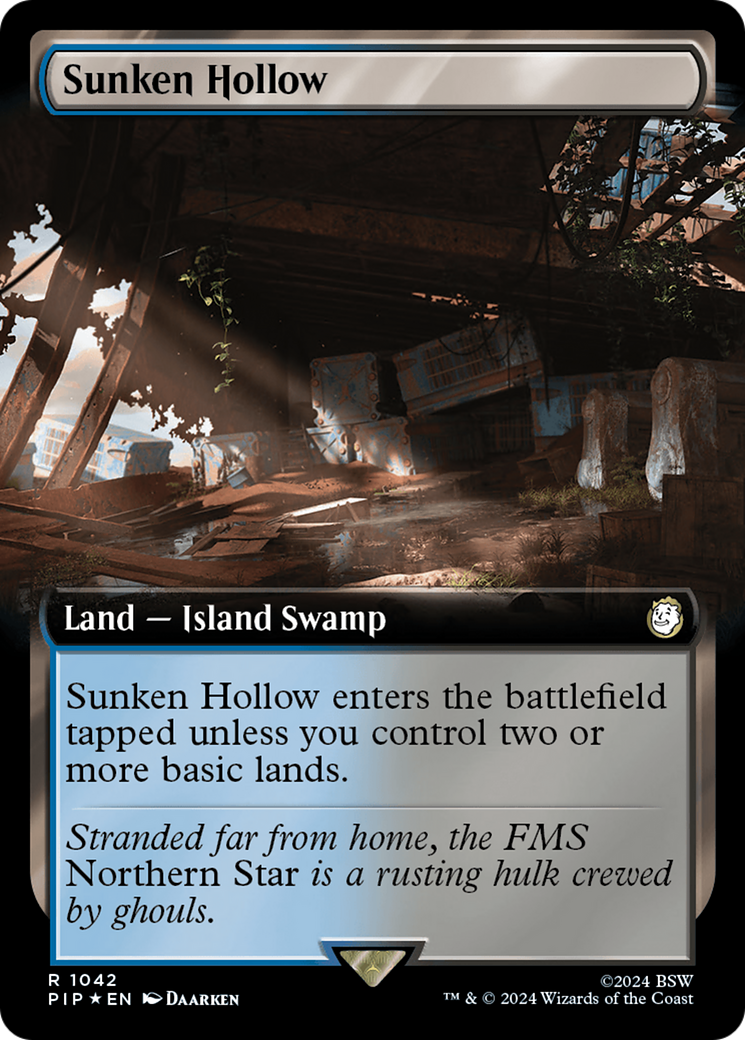Sunken Hollow (Extended Art) (Surge Foil) [Fallout] | Jomio and Rueliete's Cards and Comics