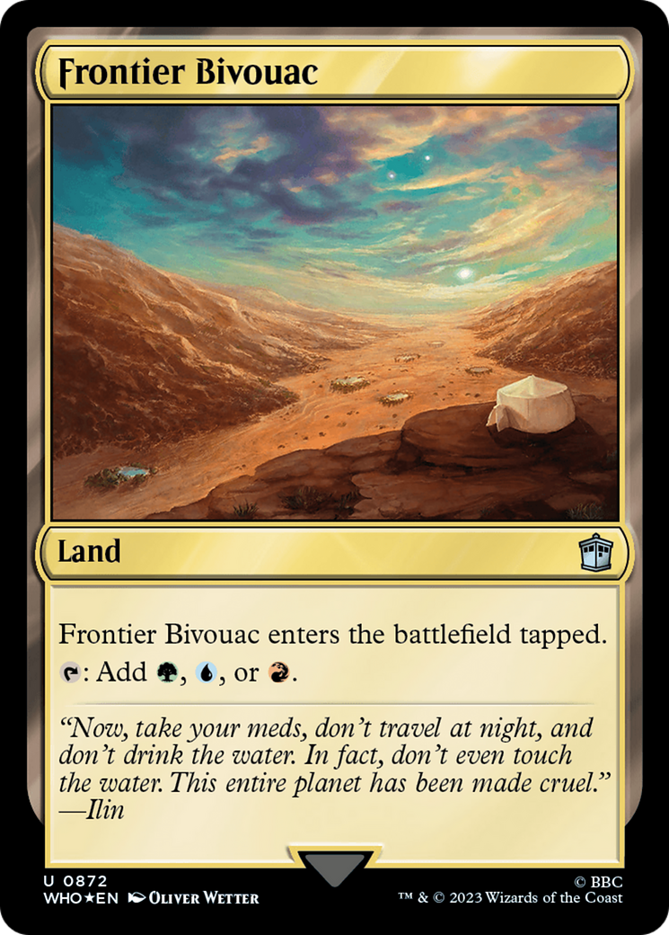 Frontier Bivouac (Surge Foil) [Doctor Who] | Jomio and Rueliete's Cards and Comics