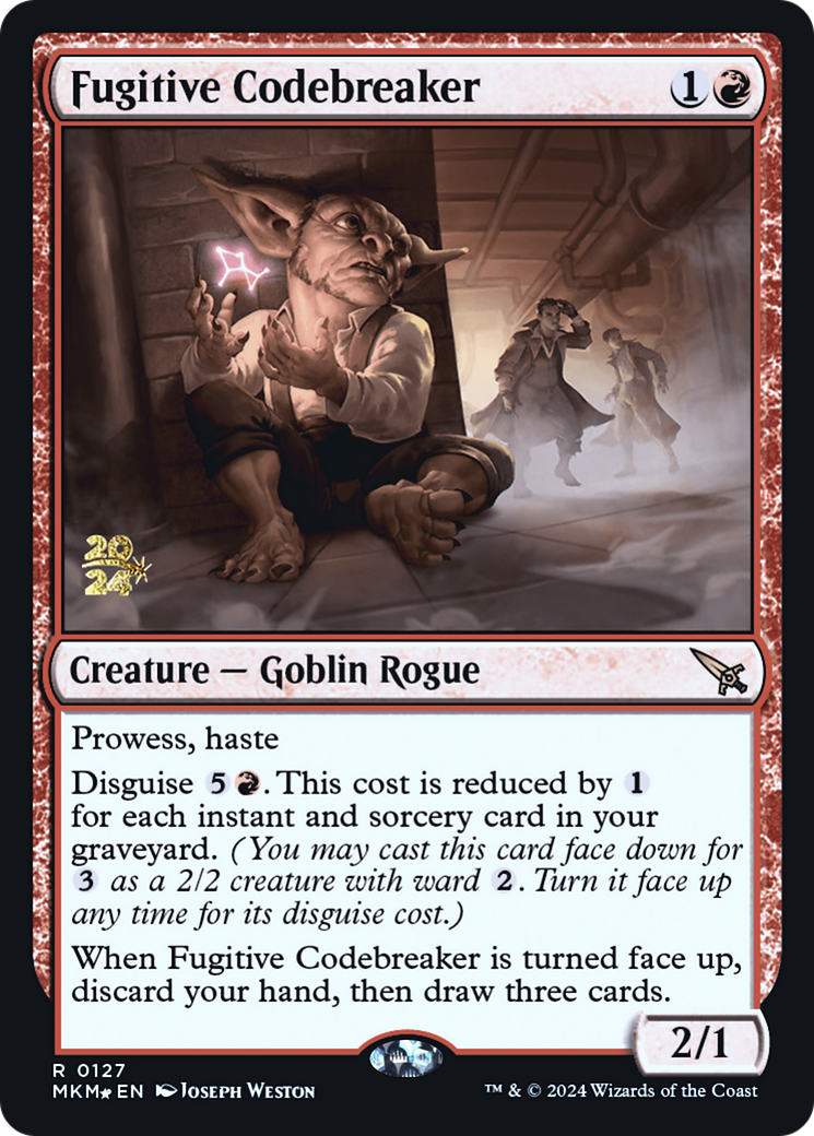 Fugitive Codebreaker [Murders at Karlov Manor Prerelease Promos] | Jomio and Rueliete's Cards and Comics