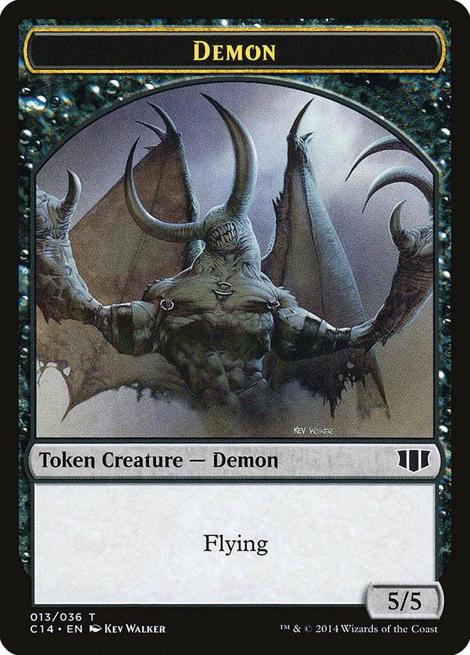 Demon (013/036) // Zombie (016/036) Double-Sided Token [Commander 2014 Tokens] | Jomio and Rueliete's Cards and Comics