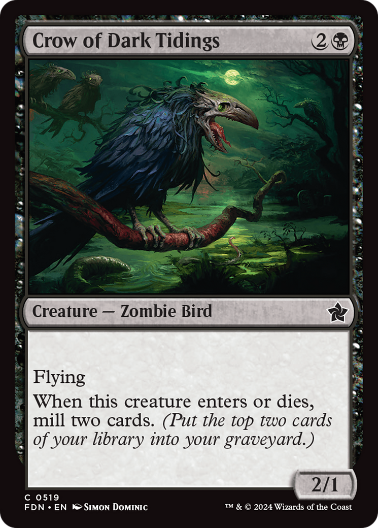 Crow of Dark Tidings [Foundations] | Jomio and Rueliete's Cards and Comics