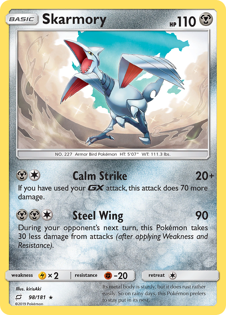 Skarmory (98/181) [Sun & Moon: Team Up] | Jomio and Rueliete's Cards and Comics