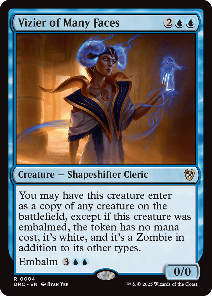 Vizier of Many Faces [Aetherdrift Commander] | Jomio and Rueliete's Cards and Comics