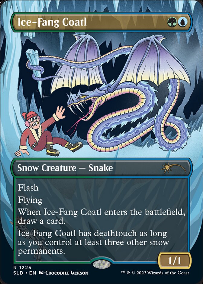 Ice-Fang Coatl (Borderless) [Secret Lair Drop Series] | Jomio and Rueliete's Cards and Comics