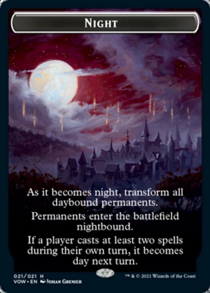 Day // Night Double-Sided Token [Innistrad: Crimson Vow Tokens] | Jomio and Rueliete's Cards and Comics