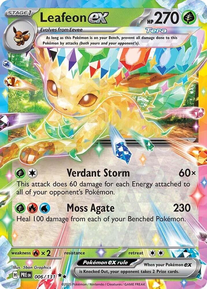 Leafeon ex (006/131) [Scarlet & Violet: Prismatic Evolutions] | Jomio and Rueliete's Cards and Comics