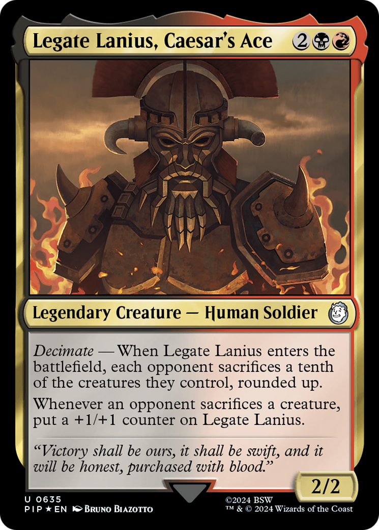 Legate Lanius, Caesar's Ace (Surge Foil) [Fallout] | Jomio and Rueliete's Cards and Comics