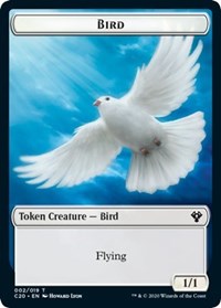 Bird // Dinosaur Cat Double-Sided Token [Commander 2020 Tokens] | Jomio and Rueliete's Cards and Comics