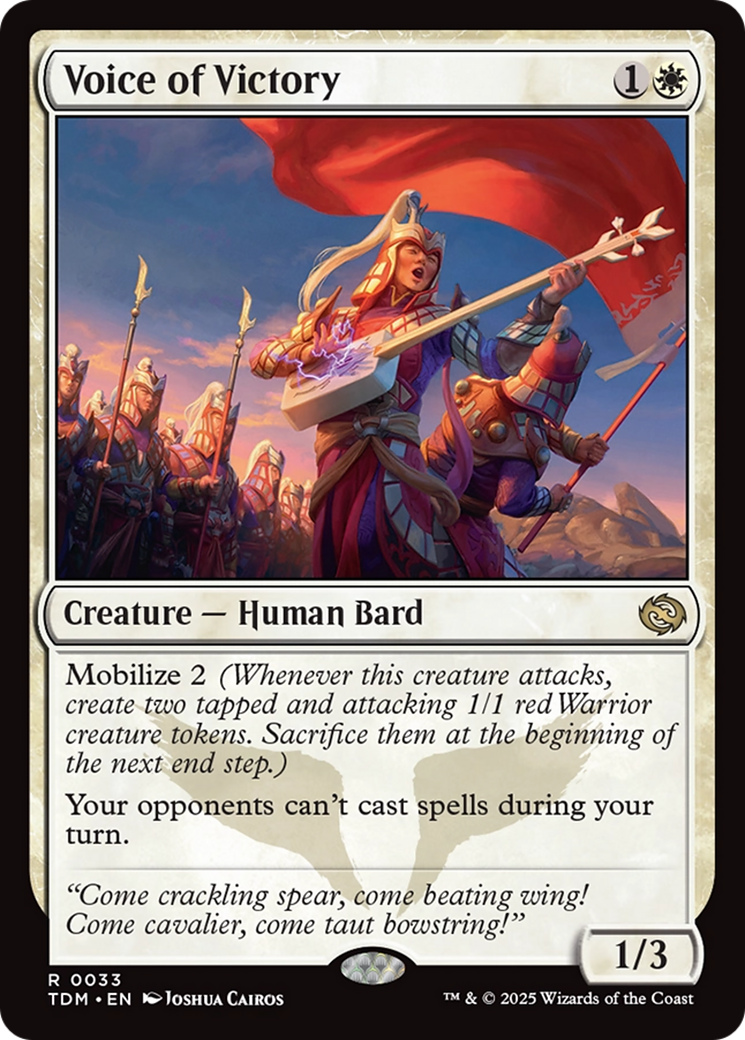 Voice of Victory [Tarkir: Dragonstorm] | Jomio and Rueliete's Cards and Comics