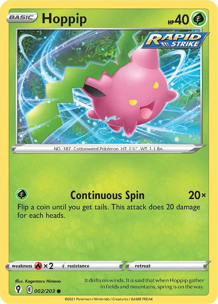 Hoppip (002/203) [Sword & Shield: Evolving Skies] | Jomio and Rueliete's Cards and Comics