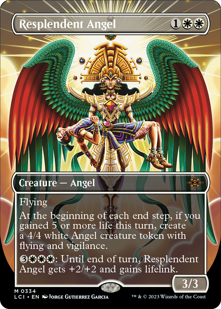 Resplendent Angel (Borderless) [The Lost Caverns of Ixalan] | Jomio and Rueliete's Cards and Comics