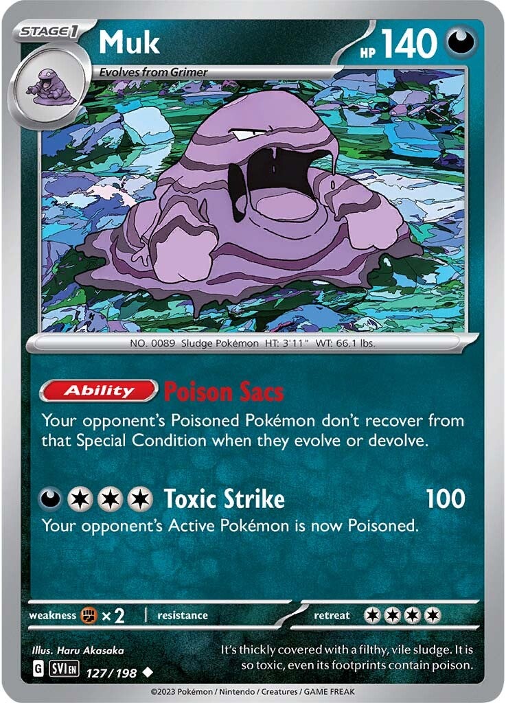 Muk (127/198) [Scarlet & Violet: Base Set] | Jomio and Rueliete's Cards and Comics