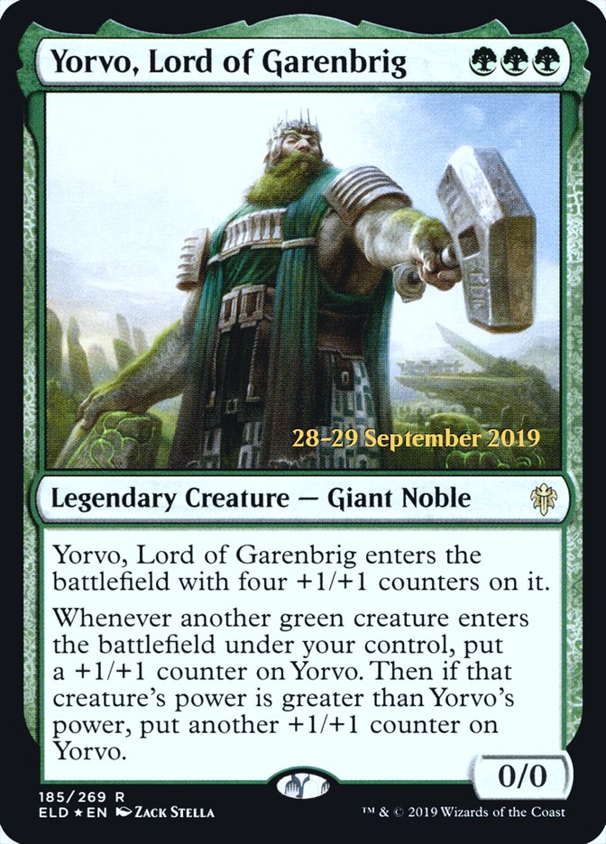 Yorvo, Lord of Garenbrig [Throne of Eldraine Prerelease Promos] | Jomio and Rueliete's Cards and Comics